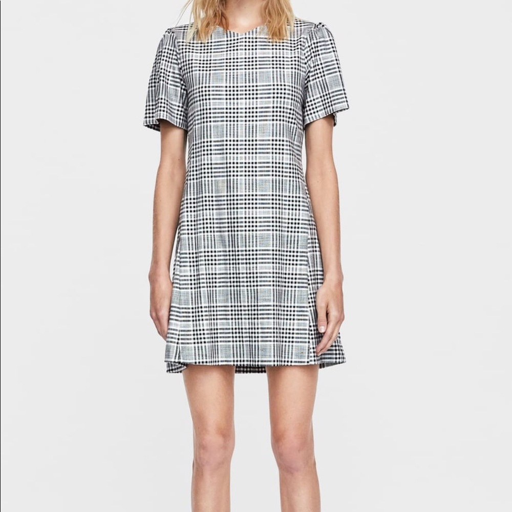 Zara plaid mini dress